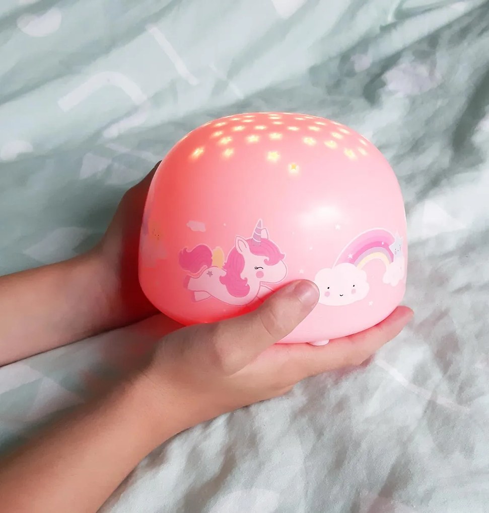 A Little Lovely Company - lampada con proiettore - unicorni