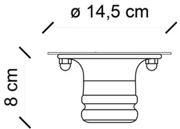 Plafoniera Industrial Minimal Pipes Ferro E Ceramica Vintage Nero 1 Luce E27