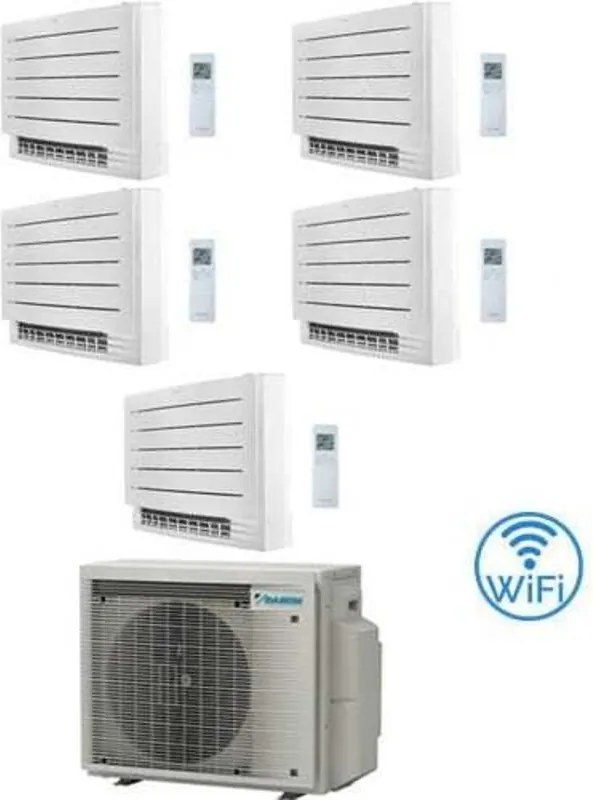 Daikin - Climatizzatore Condizionatore Serie fvxm-a Console Pavimento Perfera R32 Penta Split Inverter 9000 + 9000 + 12000 + 12000 + 12000 btu con