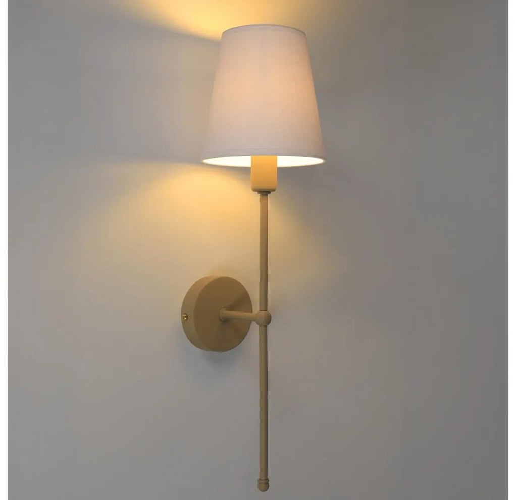 Lampada da parete MADELA 1xE14/40W/230V bianco/beige