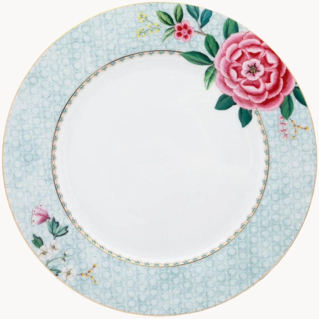 Set di 6 piatti piani in porcellana Blushing Birds