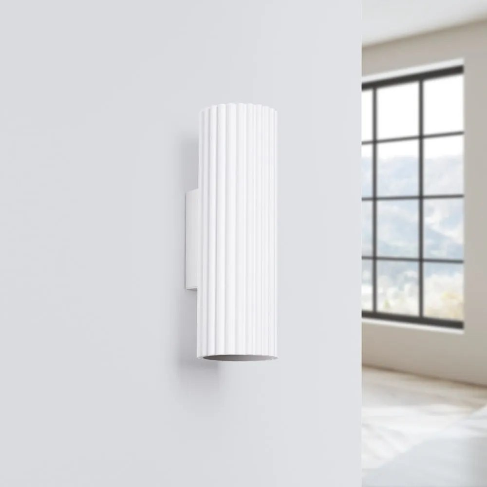 Lampada da parete bianca Gleam – Sollux