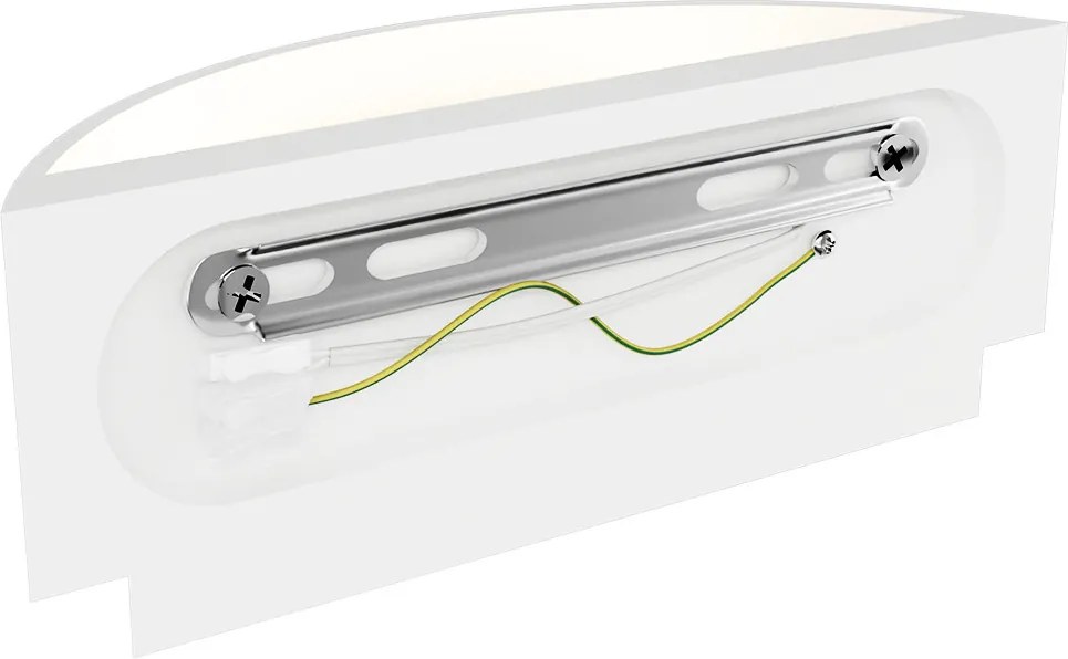 Applique da Parete G9 Semicircolare in Gesso Pitturabile