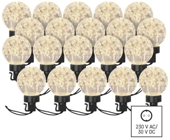 Catena decorativa da esterno LED 20xLED/12,6m IP44 bianco caldo
