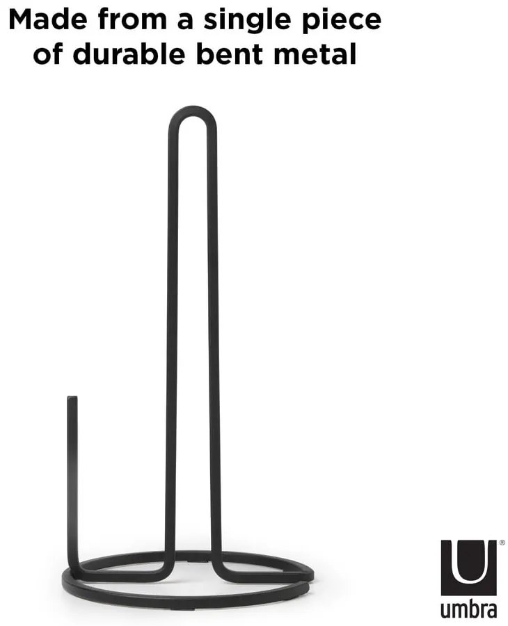 Porta asciugamani da cucina in acciaio nero ø 17 cm Squire - Umbra