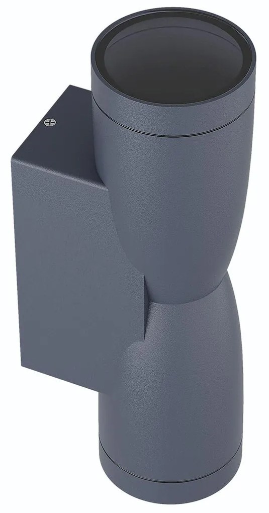 Applique Conica a Clessidra Bidirezionale IP65 GU10 - Grigia