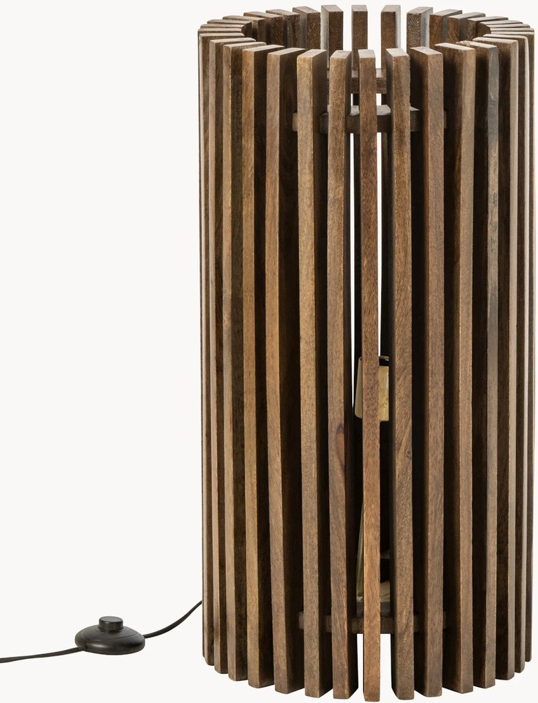 Lampada da tavolo grande in legno di mango Gerillt