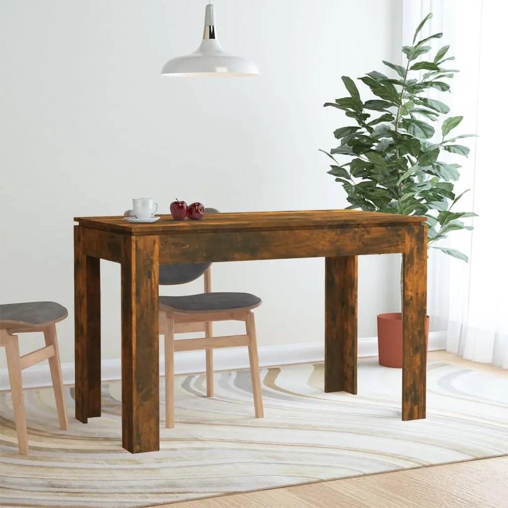 Tavolo da pranzo rovere fumo 120x60x76 cm legno multistrato