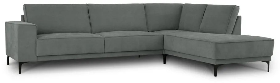 Divano angolare in grigio scuro (con penisola a destra) Copenhagen – Scandic