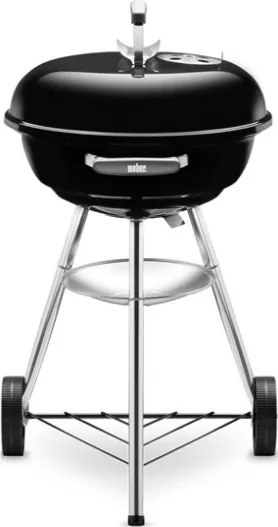 Weber Compact 47 Cm Barbecue A Carbone Kettle Grill Nero Con Griglia In Acciaio