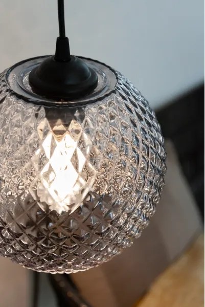 Halo Design 718443 - Lampada sospesa con cavo NOBB 1xE27/40W/230V Ø 22 cm grigio fumé