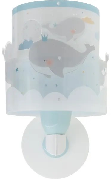 Dalber 61179T - Applique per bambini WHALE DREAMS 1xE27/15W/230V blu