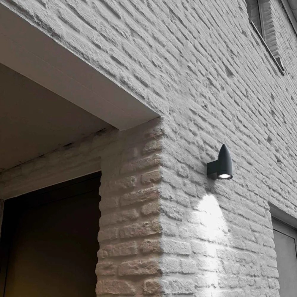 Applique da Parete a Cono per esterni, IP65 GU10 - Nera Colore del corpo Nero