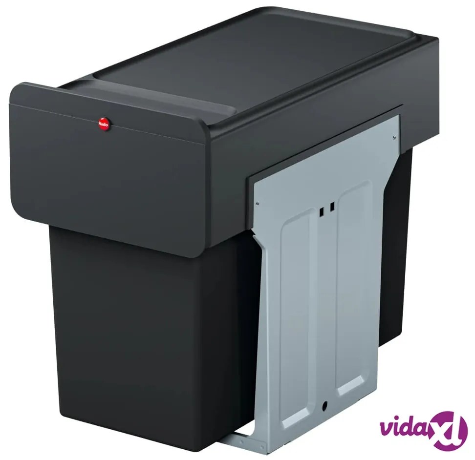 Hailo Secchio per Rifiuti Incorporato EcoLine 3x10L Nero