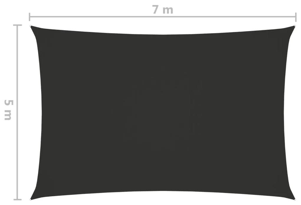 Parasole a Vela Oxford Rettangolare 5x7 m Antracite