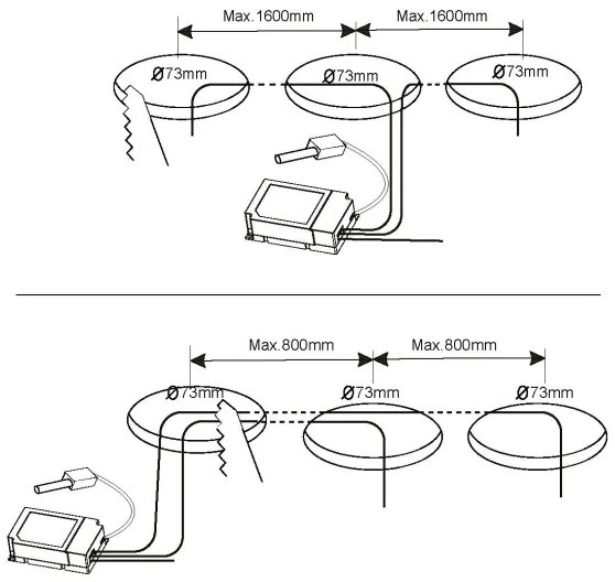 Eglo 32882 - Set da 3 faretti LED RGB dimmerabili da incasso FUEVA-C 1xLED/3W/230V