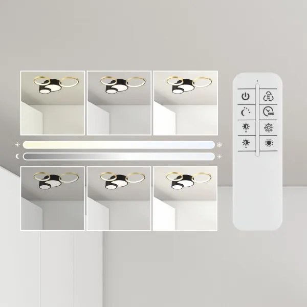 Lampada da soffitto dimmerabile ALIZEE LED 30W 230V 3000-6500K nero/oro