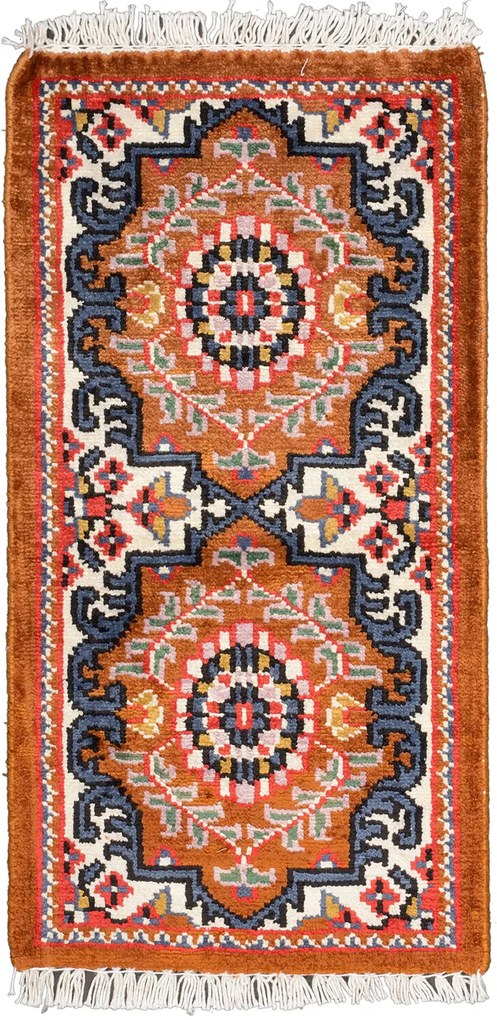 Agra Tappeto 30x60 Rosa (Indian) Annodato A Mano