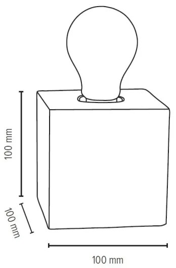 Spot-Light 7179174 - Lampada da tavolo TRONGO SQUARE 1xE27/25W/230V