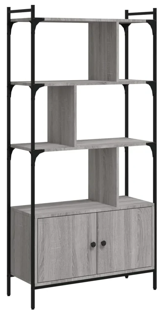 Libreria ante grigio sonoma 76,5x30x154,5 cm legno multistrato