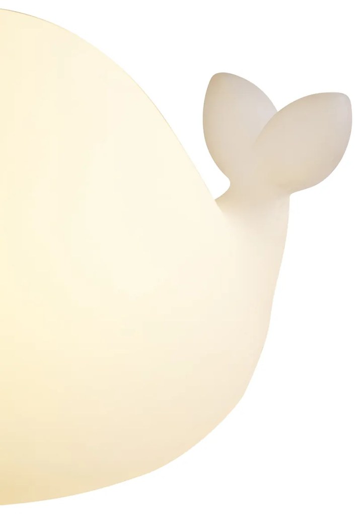 Lampada da tavolo bianca 30 cm con LED dimmerabile ricaricabile IP54 - Baby Whale