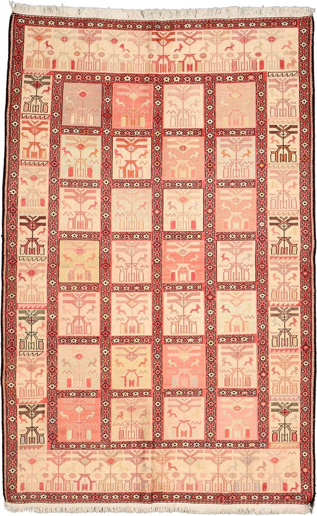 Kilim Tappeto 120 x 190 Beige (Tacchino) Tessuto A Mano