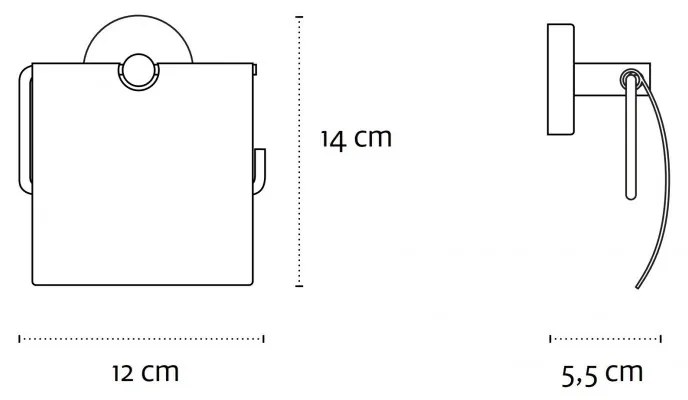 Kamalu - portarotolo coperto in acciaio inox | mira-c