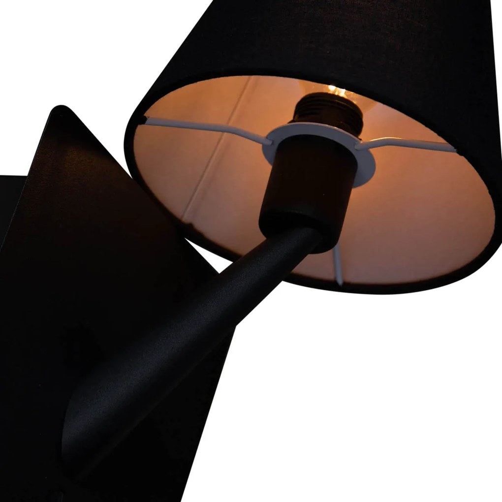 Lampada da parete moderna bianca con USB-C e caricatore a induzione - Comfort
