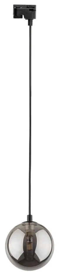 Lampadario su filo per sistema a binario TRACER 1xG9/8W/230V nero/fumé nero