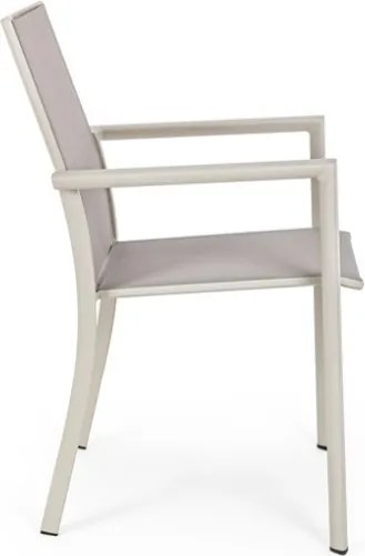 Set 6 Sedie Da Esterno In Alluminio E Textilene Con Braccioli Konnor Rastin Bizzotto