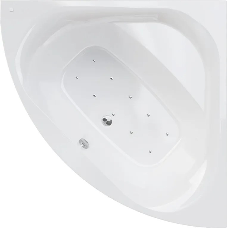 Vasca idromassaggio angolare BRISA B CONFORT bianco 140 x 140 cm 10 bocchette SANYCCES