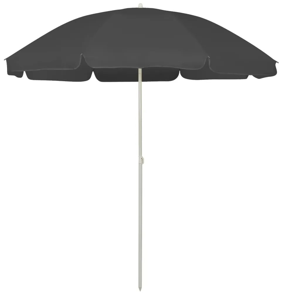Ombrellone Da Spiaggia Antracite 240 Cm /