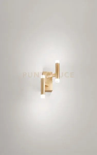 Applique in metallo e alluminio  oro candles led 12w 3000k cri?80 2...