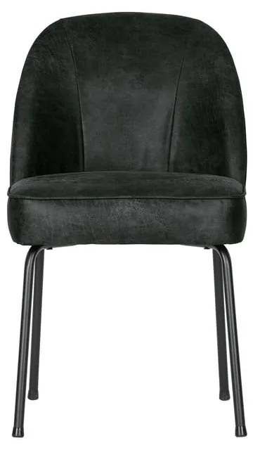 Sedie da pranzo in set nere in pelle 2 pz Vogue – WOOOD