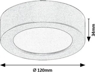 Rabalux 75074 - Plafoniera LED da bagno SHAUN PLUS 7W/230V Ø 12 cm IP44, nera