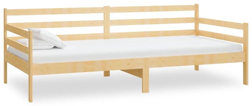 Divano Letto con Materasso 90x200 cm Legno Massello di Pino