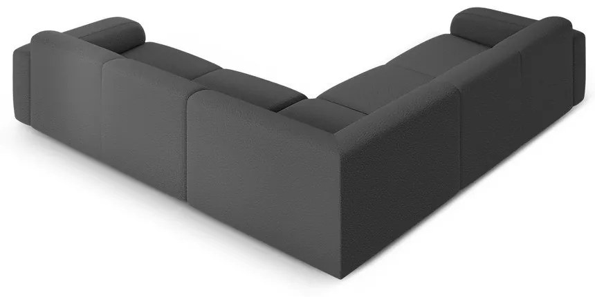 Divano angolare grigio scuro in tessuto bouclé (angolo variabile / a L) Molino - Micadoni Home