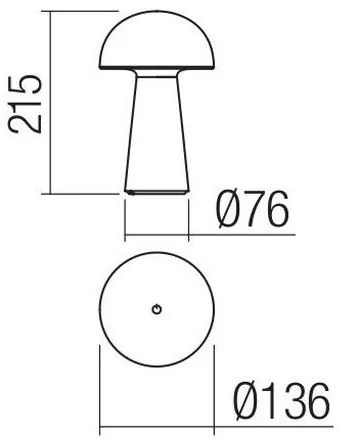 Redo 90439 - Lampada touch dimmerabile a LED KIRA LED/4,7W/230V 2200 mAh nera