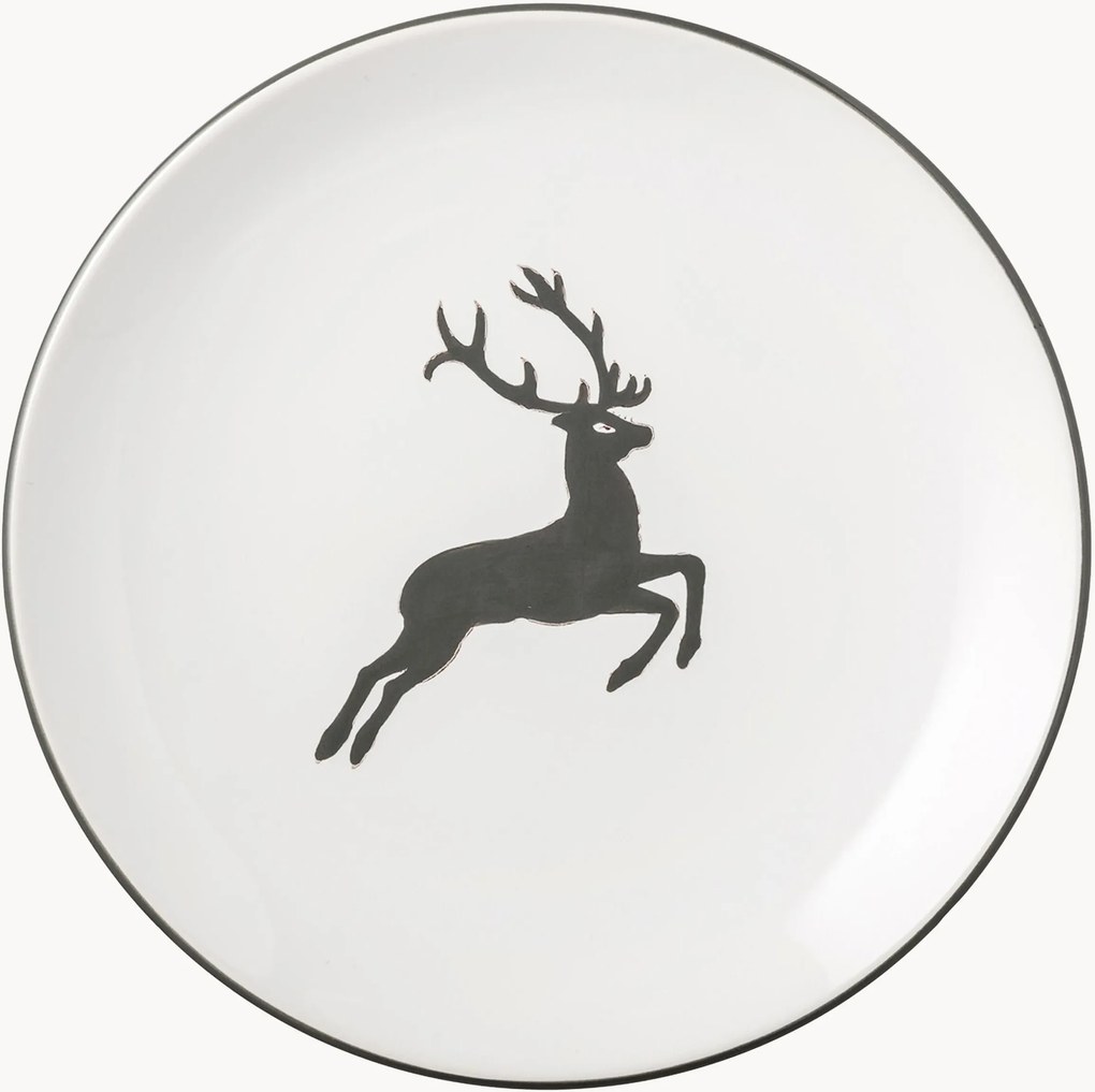 Piatto da dessert fatto a mano Cup Grauer Hirsch