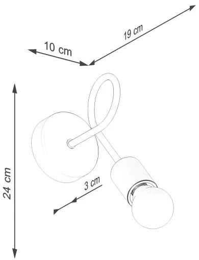 Sollux SL.1476 - Applique EMBER 1xE27/15W/230V nero/beige/faggio