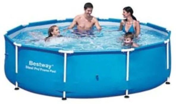 PISCINA STEEL PRO TONDA TELAIO PORTANTE CM.305X76H. SENZA FILTRO peso kg.19,6 lt.4.678 (art.56677) BESTWAY