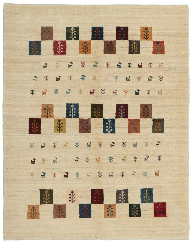 Gabbeh Tappeto 190x160 (Iran) Annodato A Mano