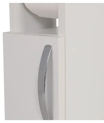 Mobiletto con porta carta igienica STAR 65x15 cm bianco