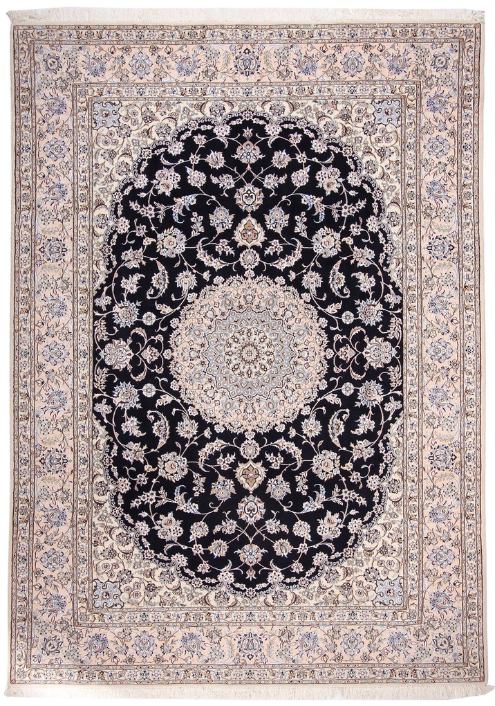 Nain Tappeto 250 x 350 Blu (Iran) Annodato A Mano