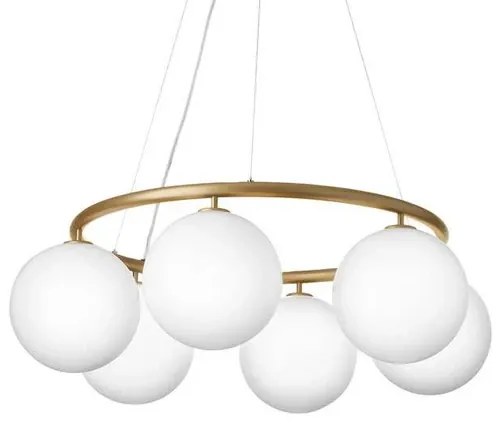 Miira 6 Circolare Lampadario Ottone/Opale - Nuura