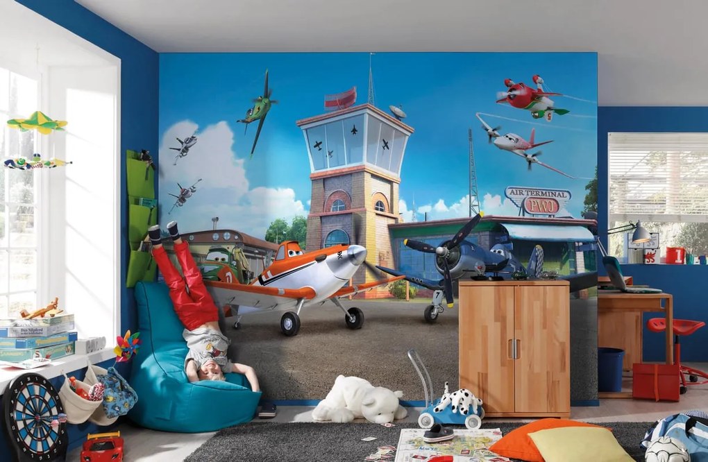 Fotomurale KOMAR Planes terminal, Multicolore 368X254 cm