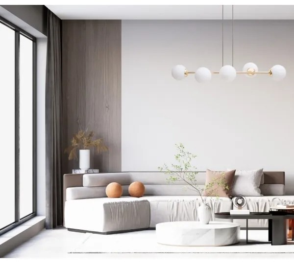 Lampadario a sospensione con filo FIRA 5xE27/60W/230V nero