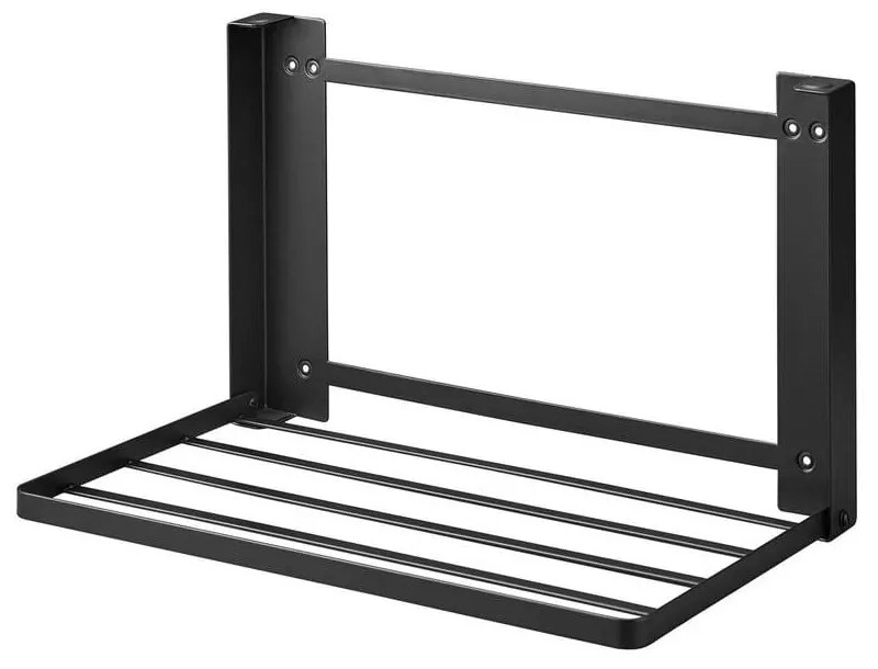 Mensola da bagno da parete nera opaca in acciaio Tower – YAMAZAKI