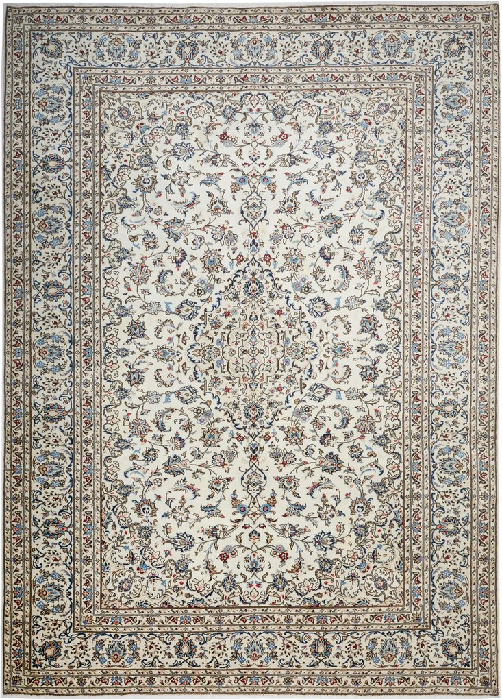 Kashan Tappeto persiano 350x250 Beige (Iran) Annodato A Mano