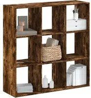 Libreria Rovere Fumo 102x32x102 cm in Legno Multistrato 852820